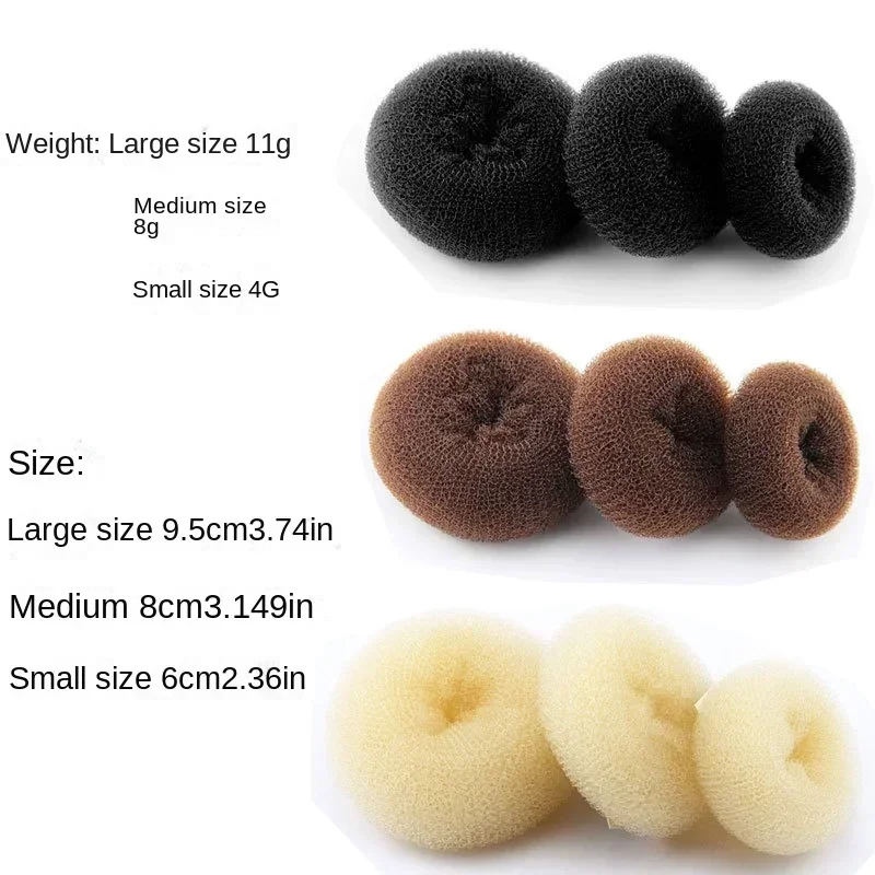 6/8/9.5cm Magic Hair Bun Maker Elegant Women Ladies Girls Magic Shaper Donut Hairbands Ponytail Hair Styling Tools Accessories 5