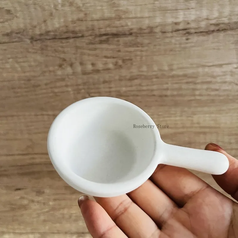 Handle Shape Candle Holder Mold DIY Candle Vessel Cup Frying Pan Shape Candlestick Plaster Clay Resin Silicone Molds