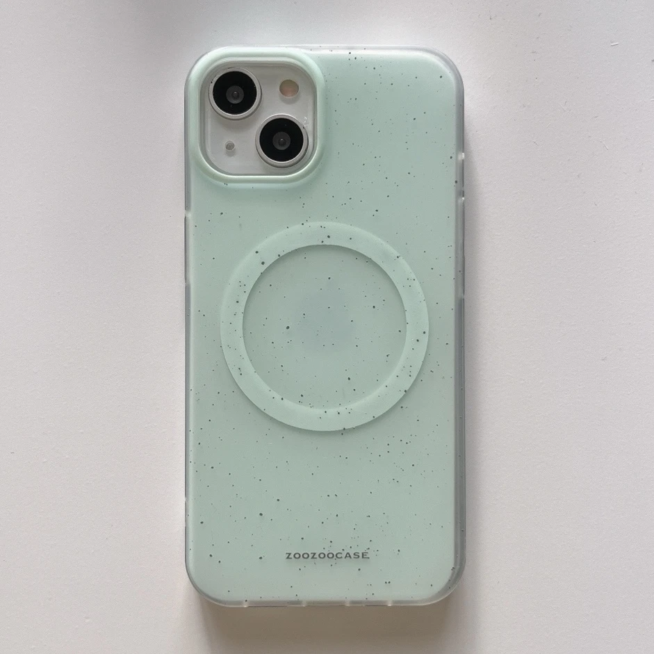 Vibrant Splash Ink Matte Texture Magnetic Phone Case with Wireless Charging Capability