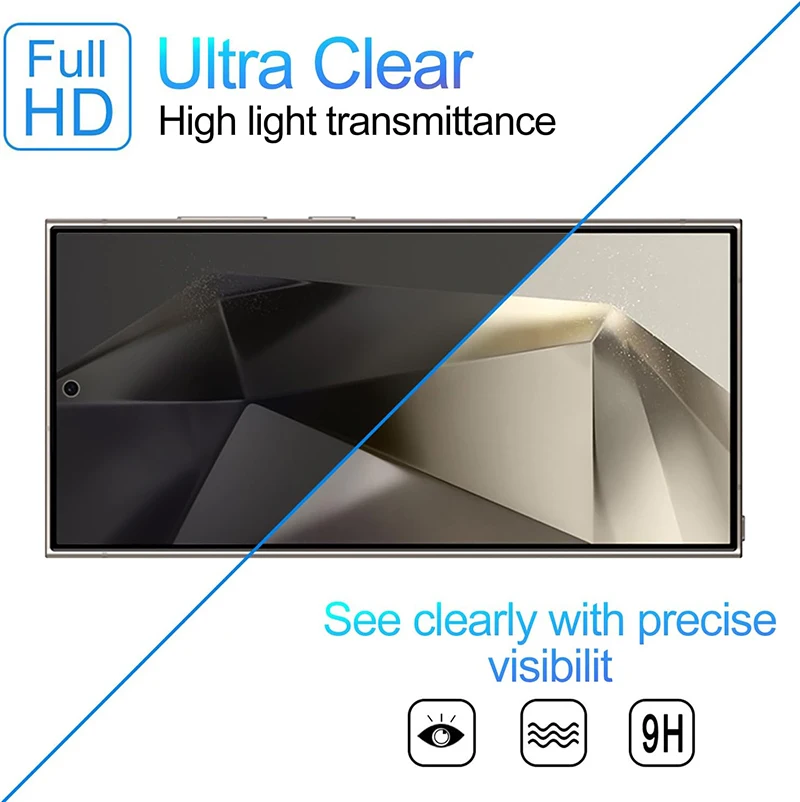 2-Pack Anti-Spy Privacy Tempered Glass Screen Protector, Full Cover 9H Hardness