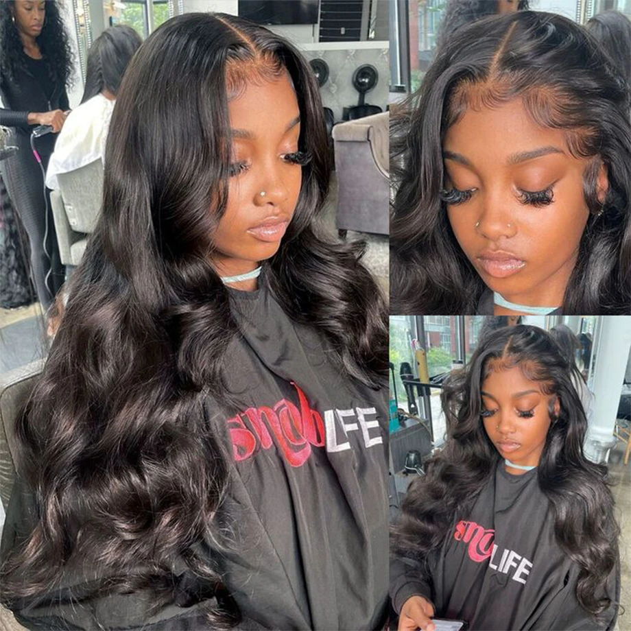 Human Hair Wig Lace Frontal Body Wave 13x6 13x4 For Women Raw Indian Wavy Closure