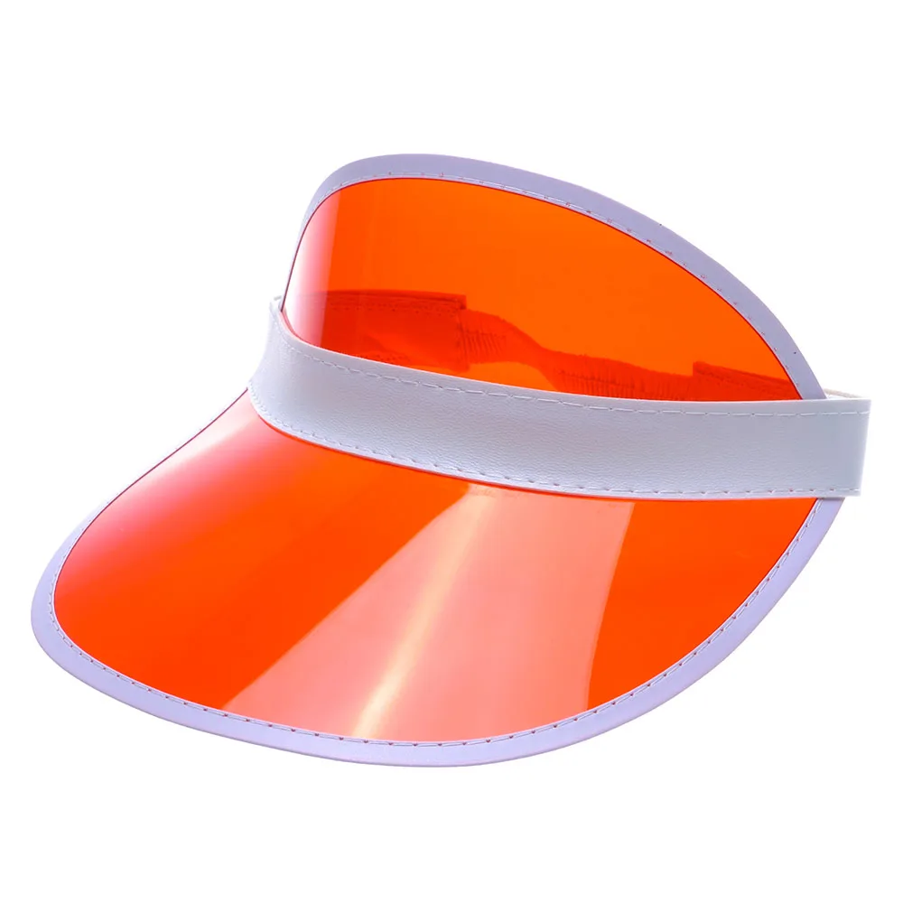 Outdoor Fashion Casual Transparent Anit-uv Plastic Face Sun Shield Hats Sun Visor Hats Golf Cap Rain Hat