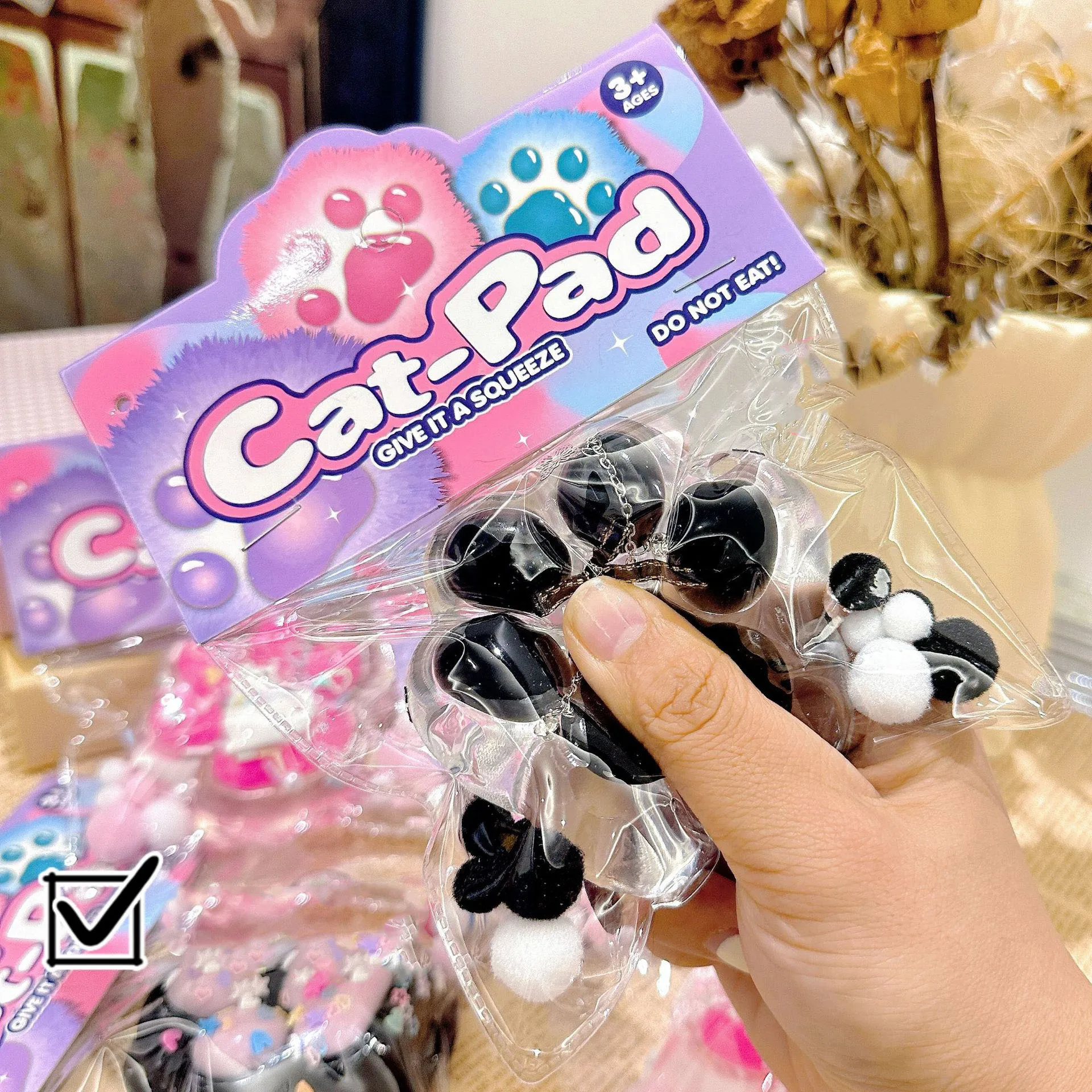 Dark Girl Soft Cat Foot Antistress Paws Fidget Toys Squishy Tapa Foot Adult Sensory Toys Antistress Foot Girls Kids Toys Gifts 3