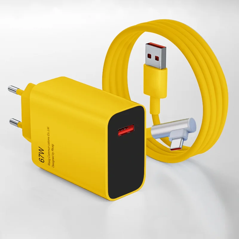 High-Speed 67W Fast Charger with USB A to Type C Quick Charging Cable