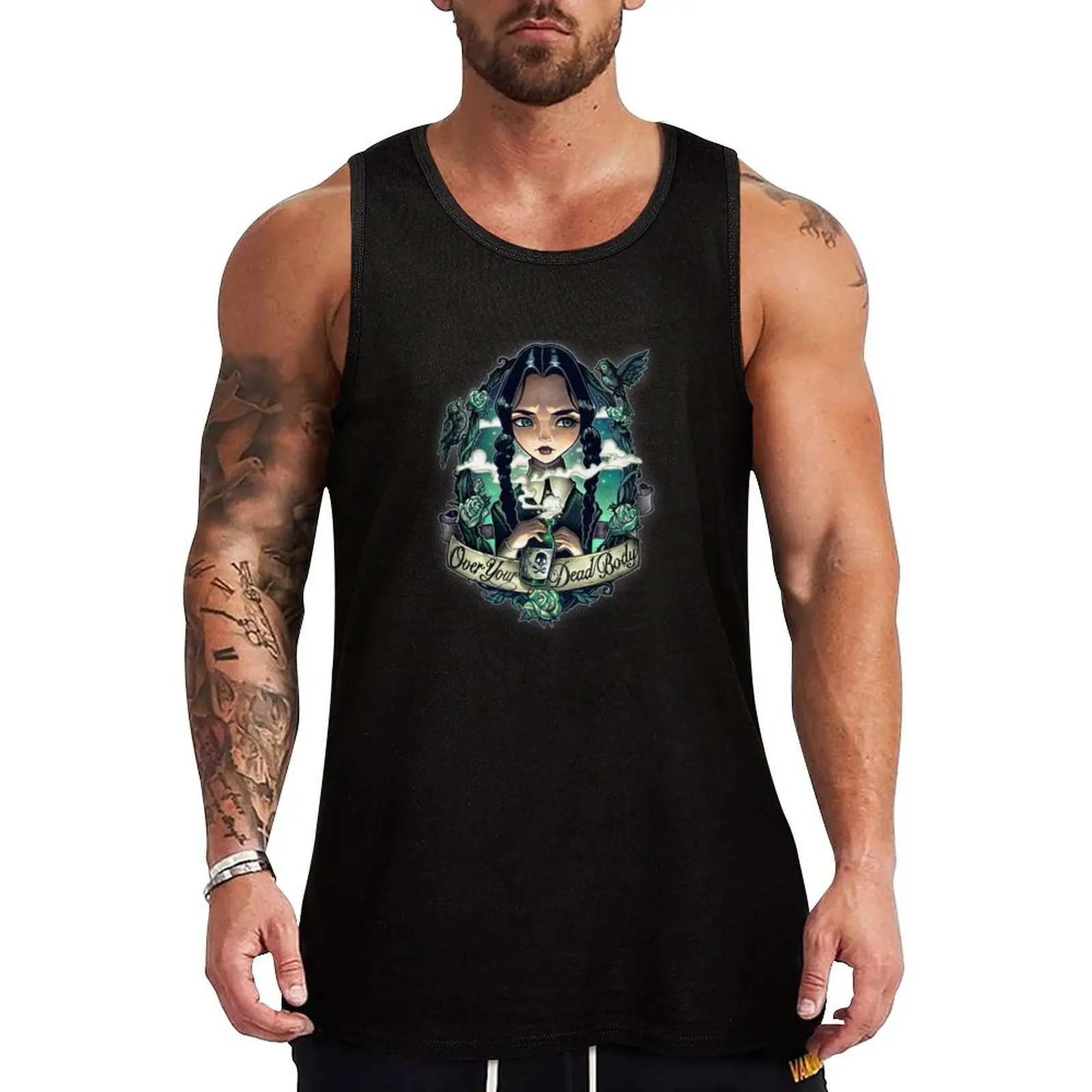 OVER YOUR DEAD BODY Tank Top gym accessories man man vest men gym clothing