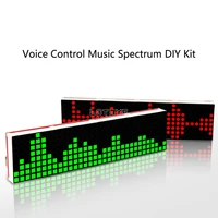 LED Music Spectrum Pickup DIY Making Kit Voice Activated Clock Flashing Soldering DlY Electronic Kit Car Atmosphere Lamp