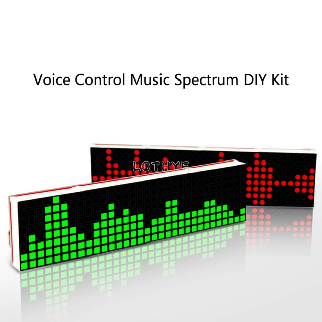 LED Music Spectrum Pickup DIY Making Kit Voice Activated Clock Flashing Soldering DlY Electronic Kit Car Atmosphere Lamp