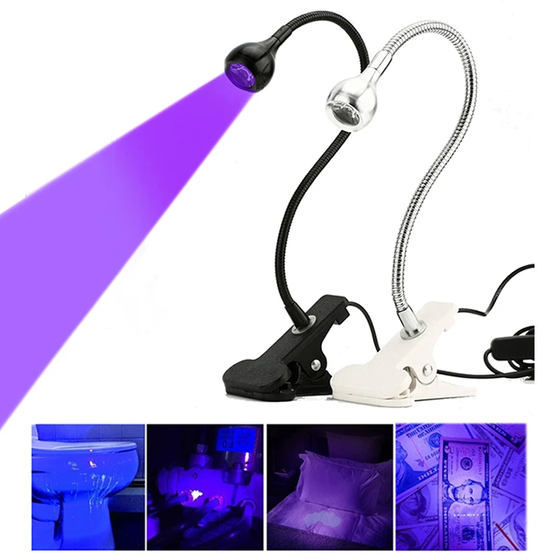 Led Uv Curing Lamp 395nm Gooseneck Ultraviolet Nail Lamp Fluorescent