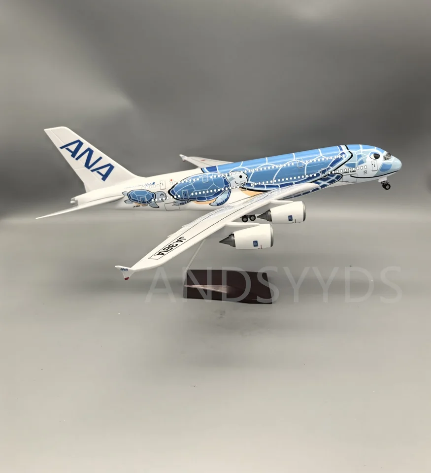 1:160 47CM Japan Air ANA Toys Airbus A380 Model Plane Cartoon Sea