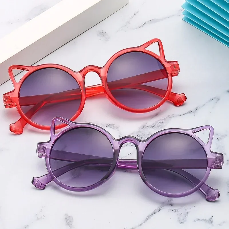 Kids Sunglasses Children Sunglasses Children Adult Polarized Sunshade Cute Cartoon Cat Boy Tide Personality Fashion