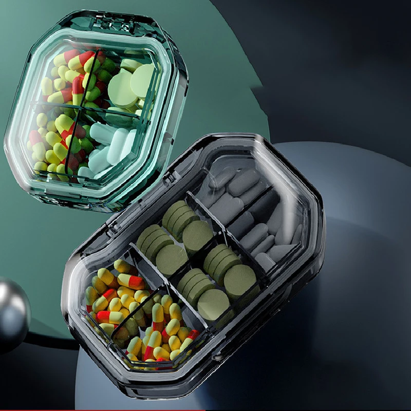 Compact Weekly Pill Organizer with High Capacity - Portable Medicine Storage