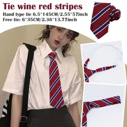 Women Men Stripe Tie Retro Jacquard Neck Tie 6cm Preppy Slim Tie Necktie JK Trendy Accessories College Tie Striped Korean S H6G9