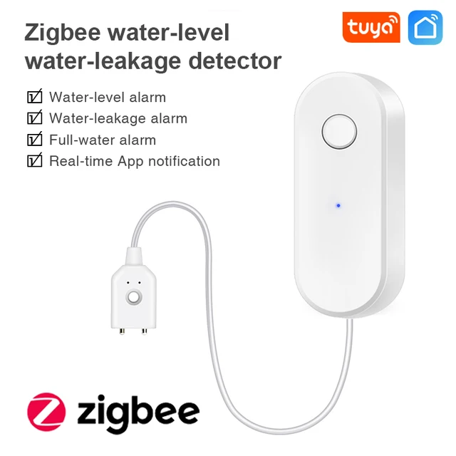 Zigbee Water Sensor Liquid Leak Detector Tuya Smart Life Linkage Alarm App Remote Monitoring  Alerts Work With Zigbee Gateway 3