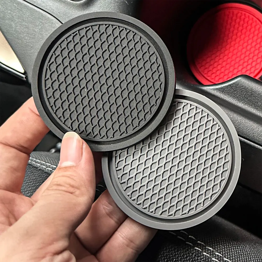 Car Auto Cup Holder Insert 2pcs Anti Slip Coasters Pads Interior Accessories For Most Cups