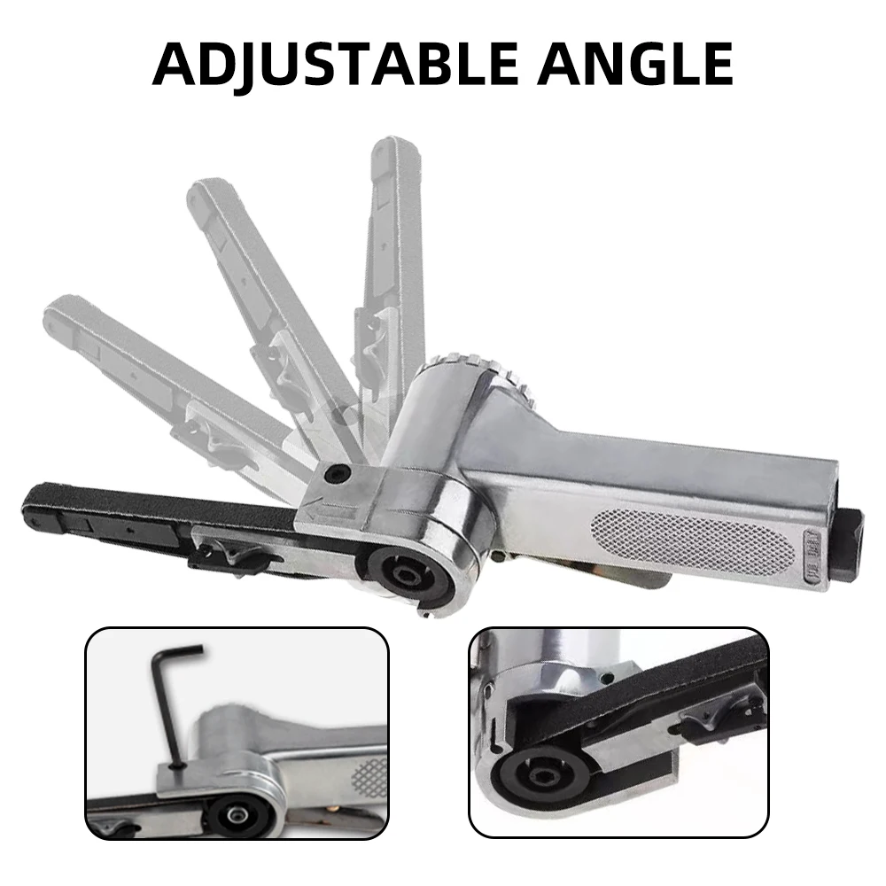 Mini Air Belt Sander Handheld Angle Grinder Industrial Tool For Air Compressor Sanding Pneumatic Tool Woodworking Metal WorKing 4