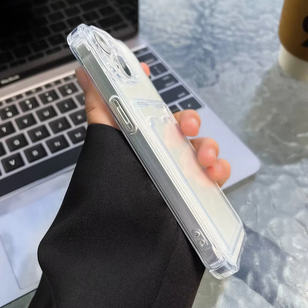 Premium Shockproof Soft TPU Card Holder Phone Case - Durable Bumper Protection Cover