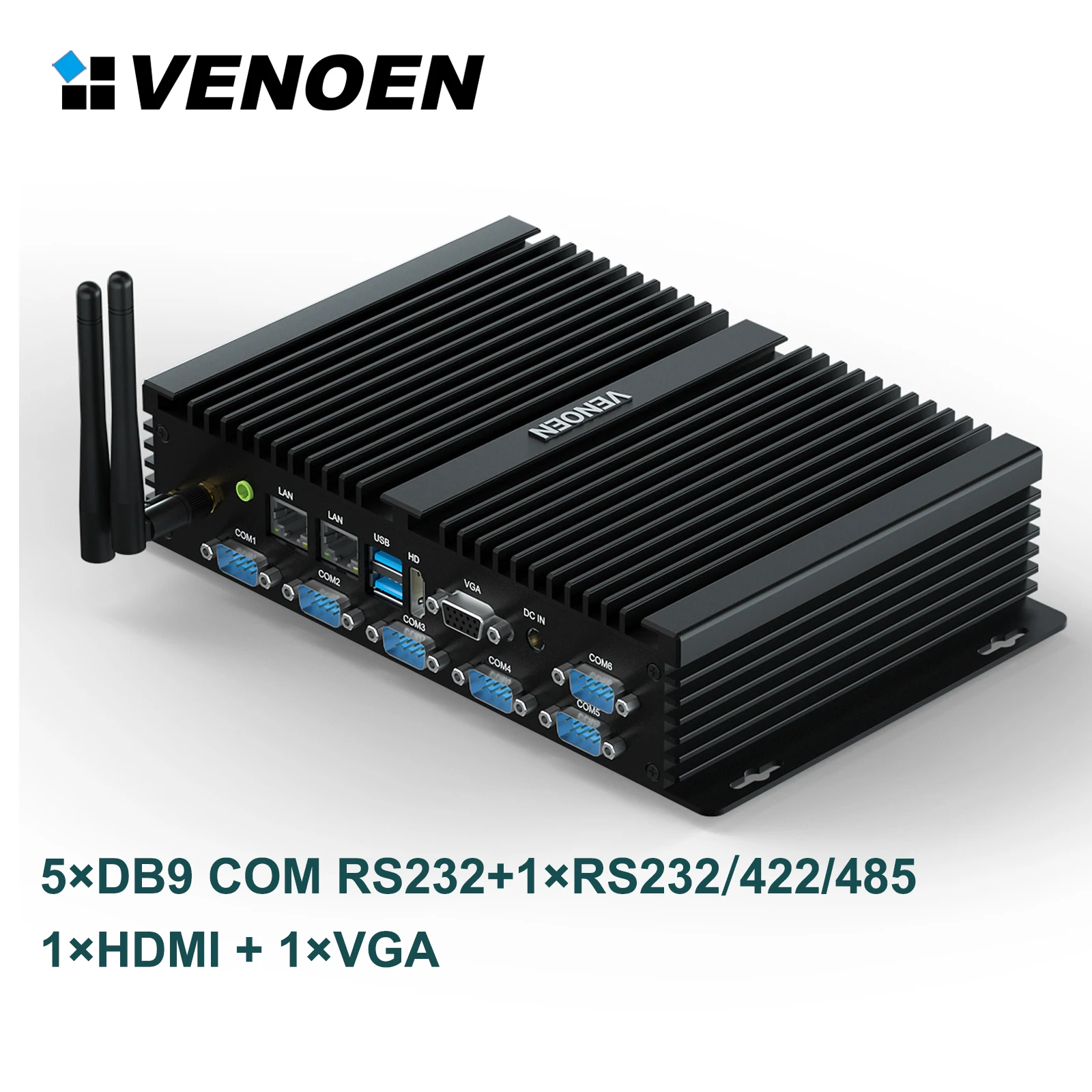 

Core i7 8650U HDMI VGA i225-V 2,5G Gigabit Ethernet мини-ПК RS232 RS485 COM безвентиляторный промышленный Настольный тонкий компьютер Windows 11