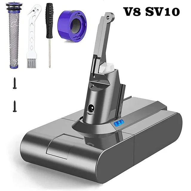 Pour Dyson V8 batterie de remplacement 21.6V 4.0Ah SV10 batterie lithium-ion