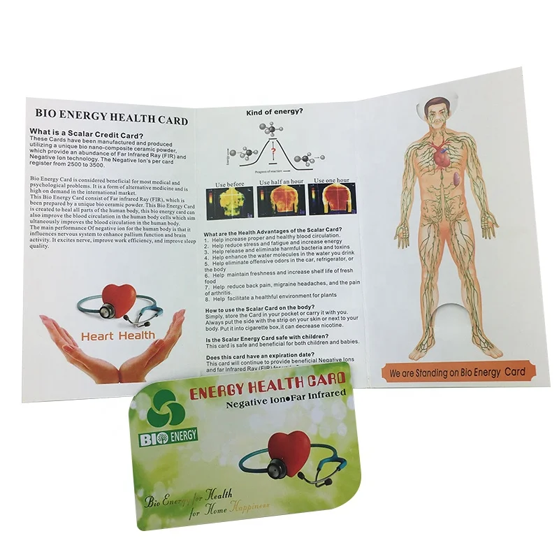 Custom Lower Price Negative Ion scalar Energy Card For Care And Energy Saving
