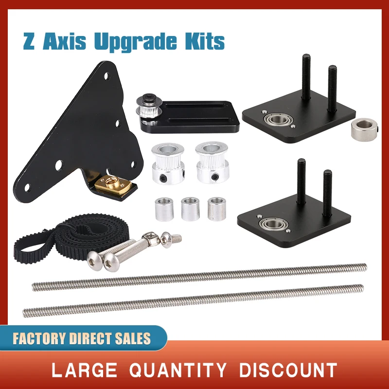 

Upgrade Kits Creality Ender 3/CR10 Dual Z Axis T8 Lead Screw Kits 3D Printer Parts Bracket Aluminum Profile WIth Belt Pulley