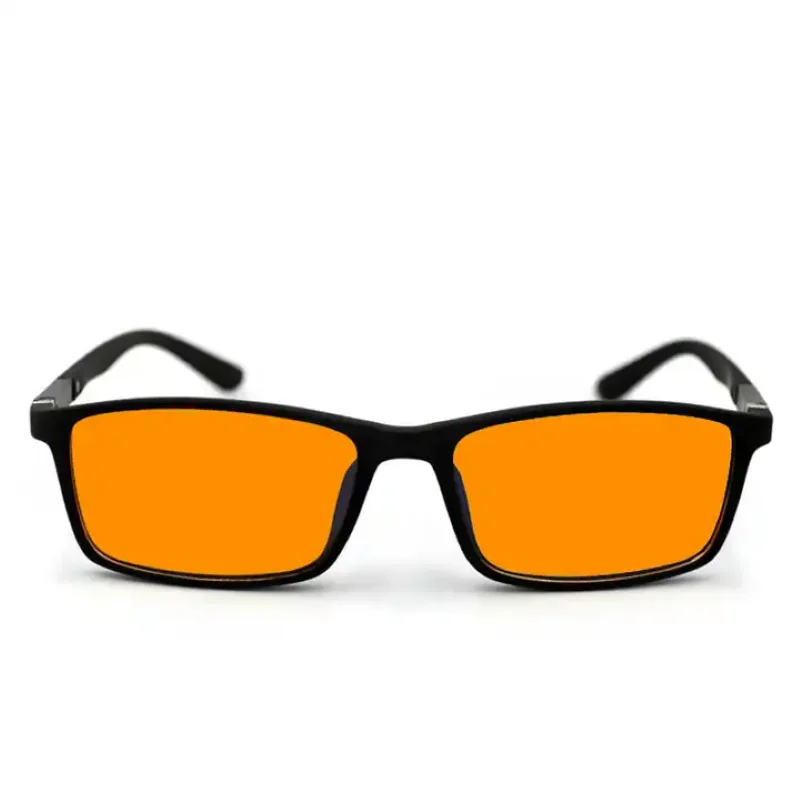 

Orange Lens Yellow Classic Square Gaming 100% blue light Blocking Glasses Men Women Office Anti Light Computer Goggles