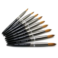 Aokitec Kolinsky Acrylic Nail BrushBlack UV Polish Nail Art Extension Pen Drawing Brushes Modle 08-22/06-14 1
