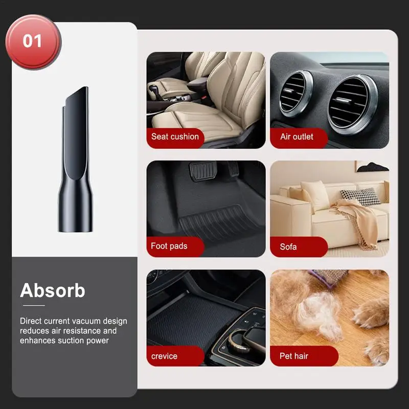 Mini Car Vacuum Cleaner Wireless Handheld Portable Cleaner for Home Appliance Poweful Cleaning Machine Car for Keyboard