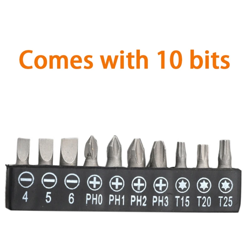 Magnetic Screwdriver Set, 11 Pieces, 110 Mm, Mini Ratchets And With 1/4 Inch, 10 Models, Screwdriver Bits