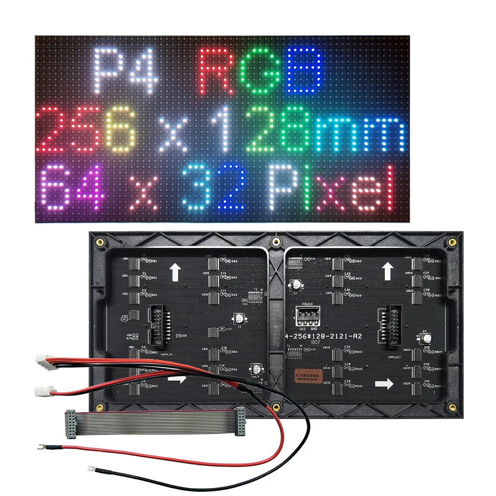 Pannello Di Visualizzazione A Led A Colori Per Interni P4, Modulo Video Wall A Led, Matrice Led Smd2121 P4 3-In-1 Rgb Panel.1/16 Scan, Interfaccia Hub