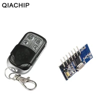 

QIACHIP 433 Mhz RF Remote Controls Transmitter and 433mhz RF Relay Receiver Switches Module Wireless 4 CH Output Learning Button