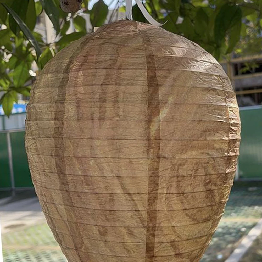 Realistic Wasp Repellent Paper Hanging Wasp Deterrent Hornet Fake Wasp Nest Repellent Hornets Safe Fake Trap for Patio Outdoor