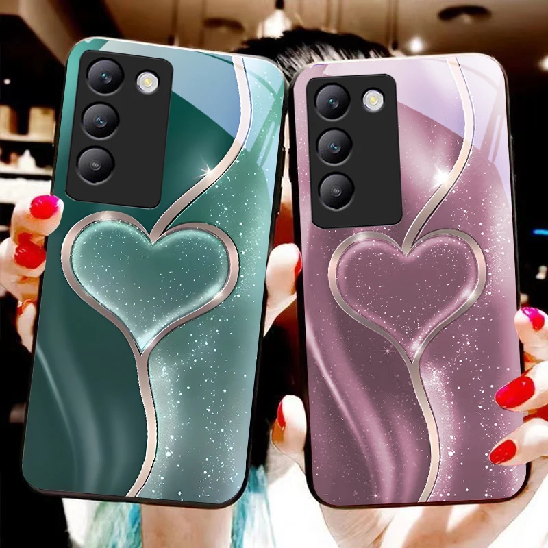 Gradual Love Black Tempered Glass Phone Case