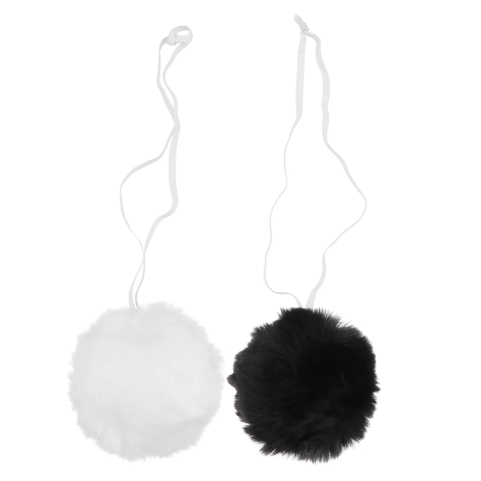 

2 Pcs Costume For Kids Pompom Prop Party Costume Cosplay Animal Performance Plush Ball Messenger Bag