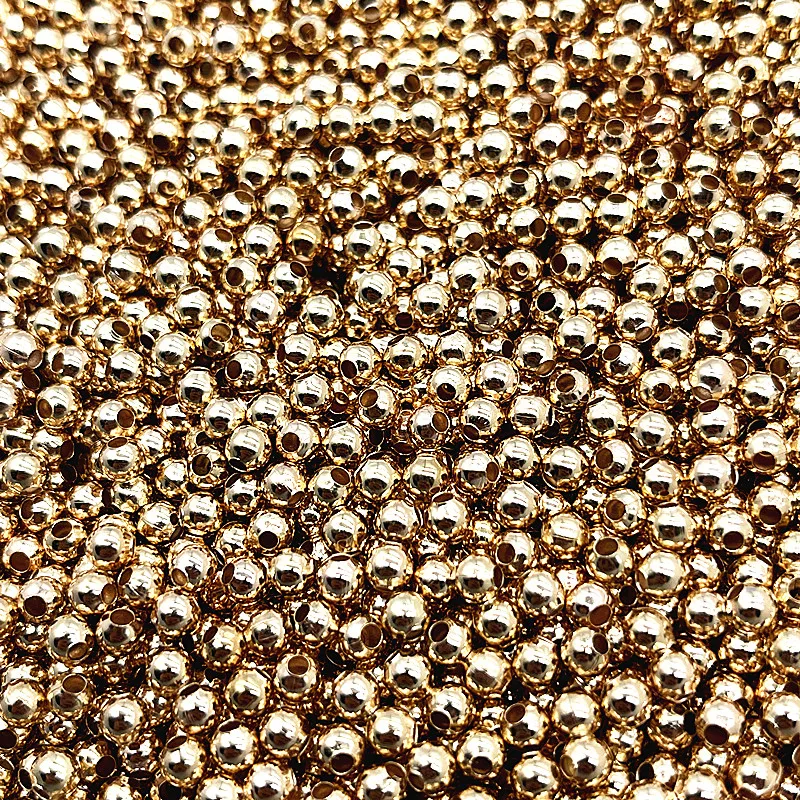 Spacer Beads 3mm 4mm Tone Metal Smooth Ball Spacer Beads For Jewelry Making Diy Handmade Accessories