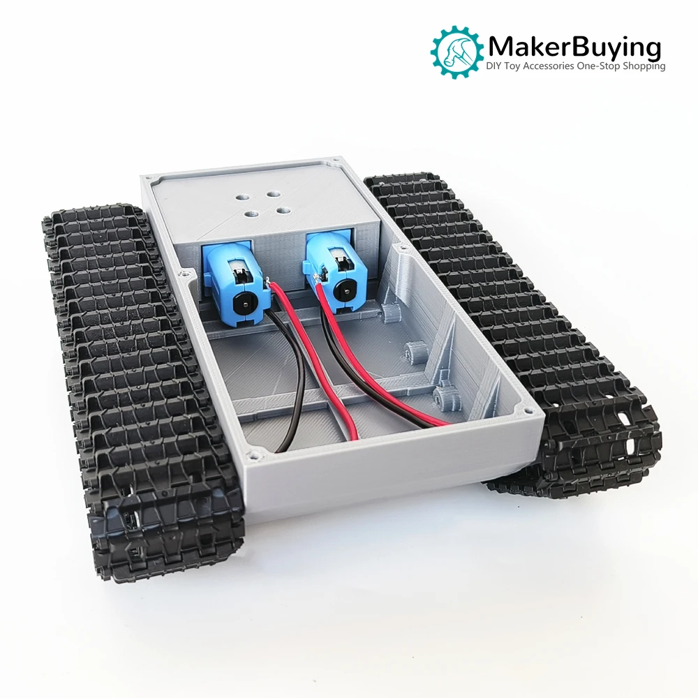 Remote Control Tank Track chassis intelligent diy climbing car robot toy 3D printing upgrade accessories TT motor version