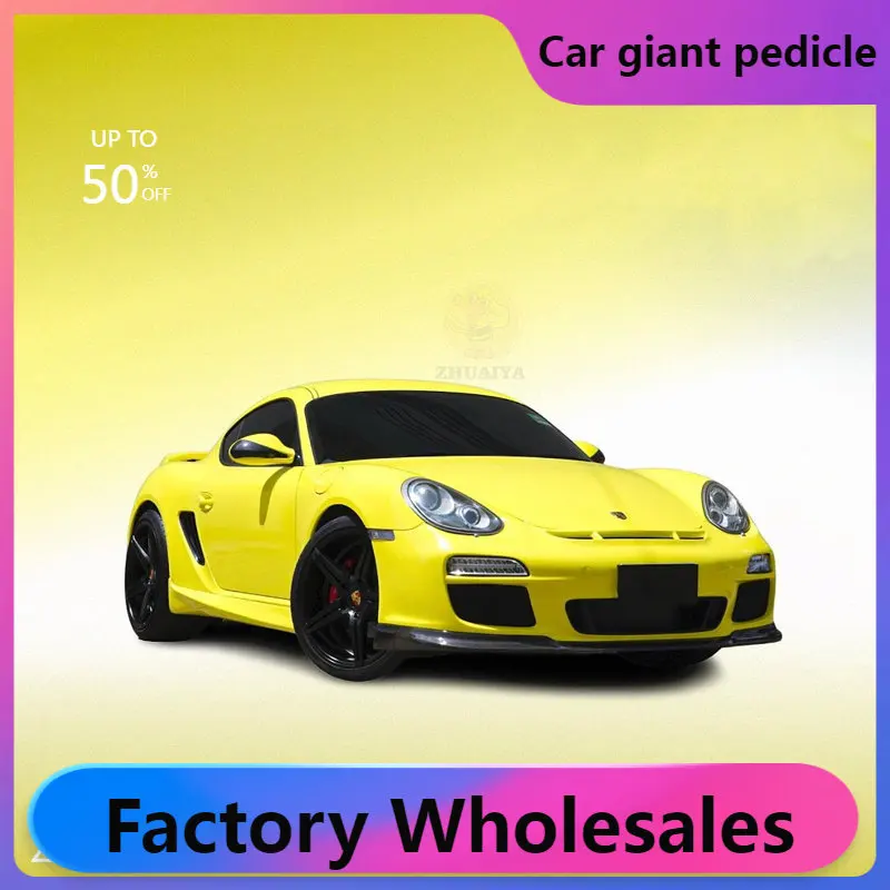 

ZHUAIYA Hyper Gloss Lemon Yellow vinyl wrap film Vehicle wrapping for car wrap Bubble free easy install 1.52x18M