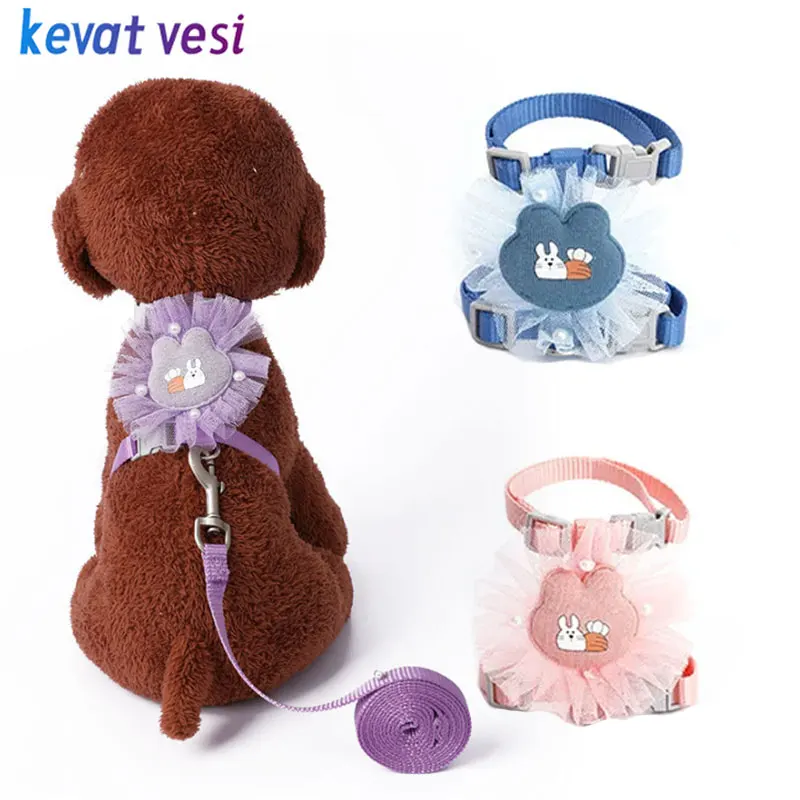 

Adjustable Cat Harness Leash Set Cute Anti-Escape Pet Harnesses for Small Dogs Cats Outdoor Travel Puppy Collar Dog Accessories