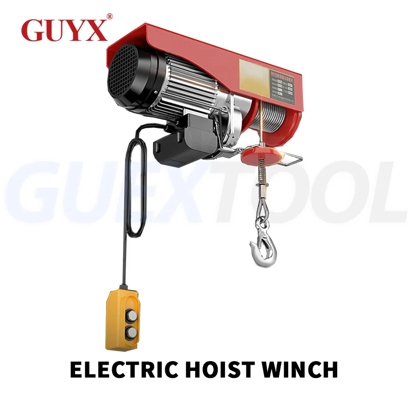 Mini Vehicle Electric Hoist 220V Electric Hoist Winch Household Small Lifting Crane Transport Winch Hoisting