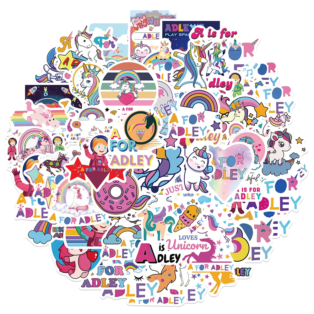 103050PCSKawaiiGameUnicornAforAdleyStickersDIYPhoneLaptop