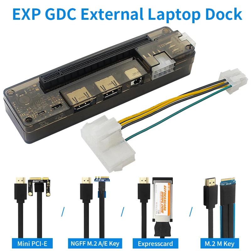 VBESTLIFE EXP GDC Dock Per Scheda Video Esterna Per Laptop – Connessione ExpressCard – Con Cavi 6Pin E 8Pin – Senza Alimentatore