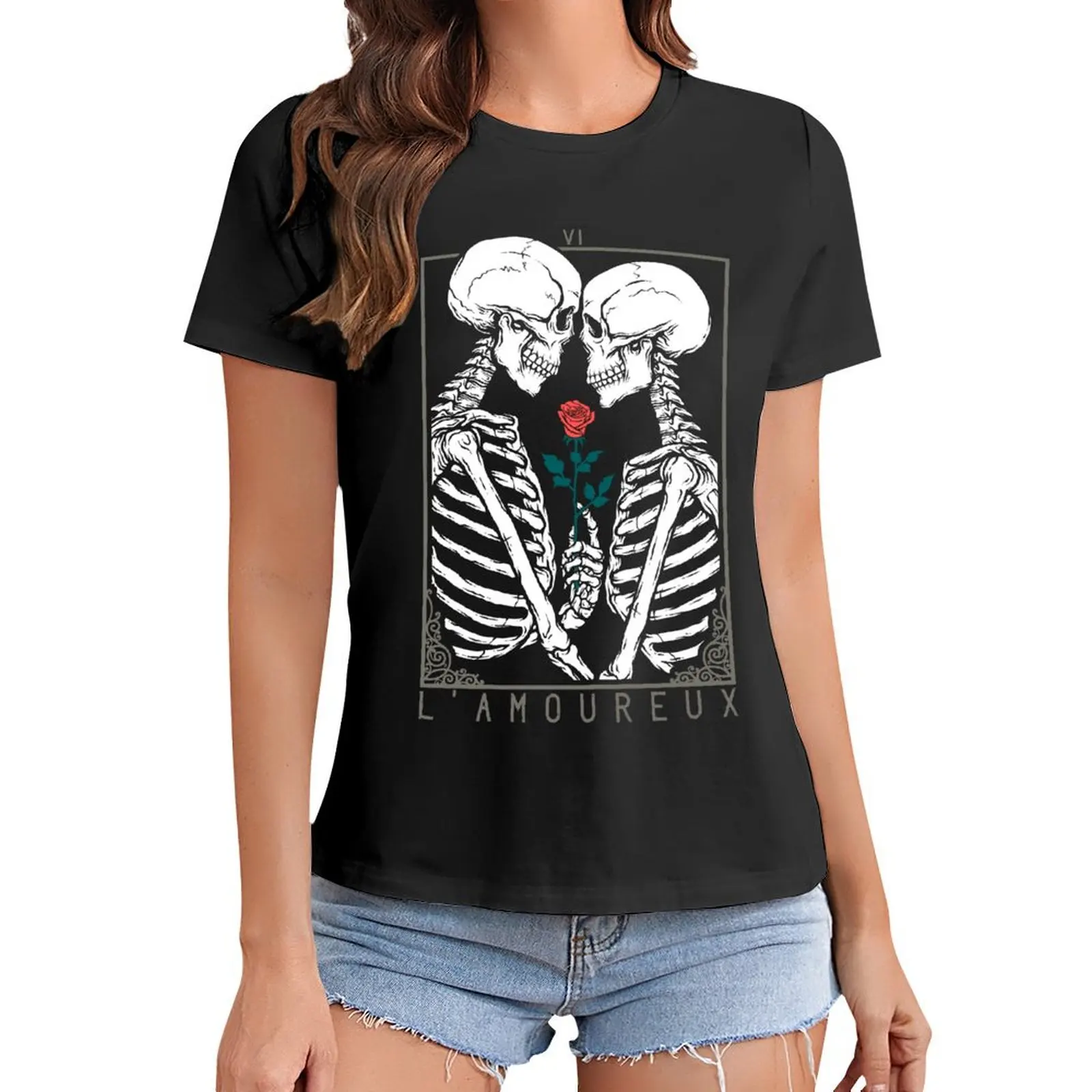 

VI The Lovers T-Shirt customizeds anime cute t-shirts for Women