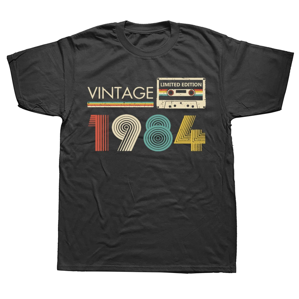 Kassette Vintage 1984 40. 40-Jährige Geburtstagsparty Damen Herren T-Shirts Limited Edition Retro Graphic Tee Klassische T-Shirts