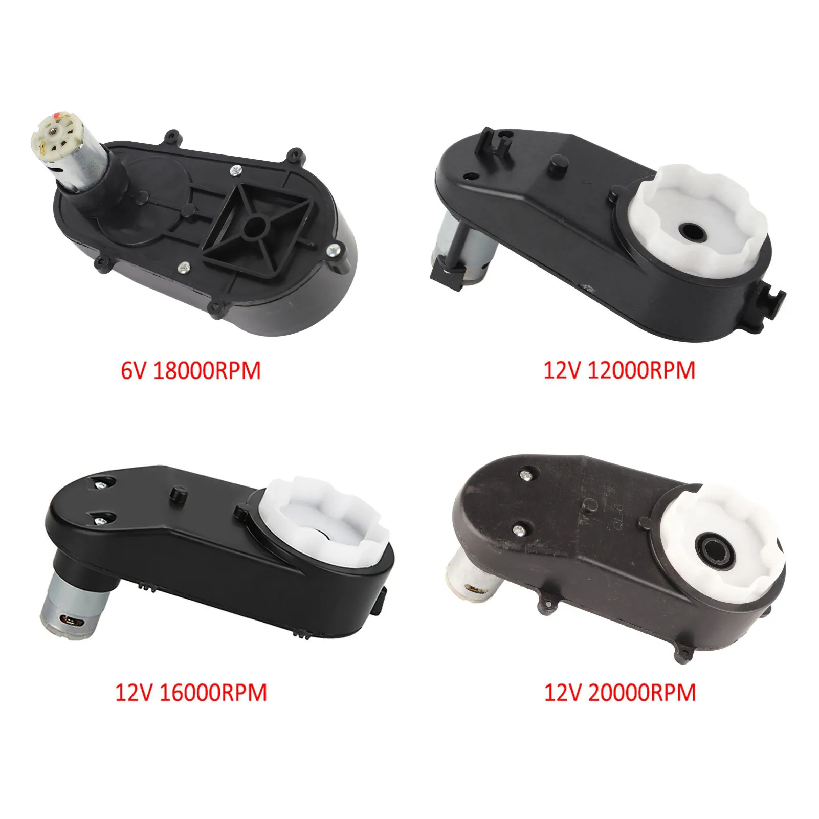 1pc RS390 Electric Motor Gearbox Replacement 12V Kids Car Toy 12000‑20000RPM Motor Gear Box Electric Gearbox DC Motor