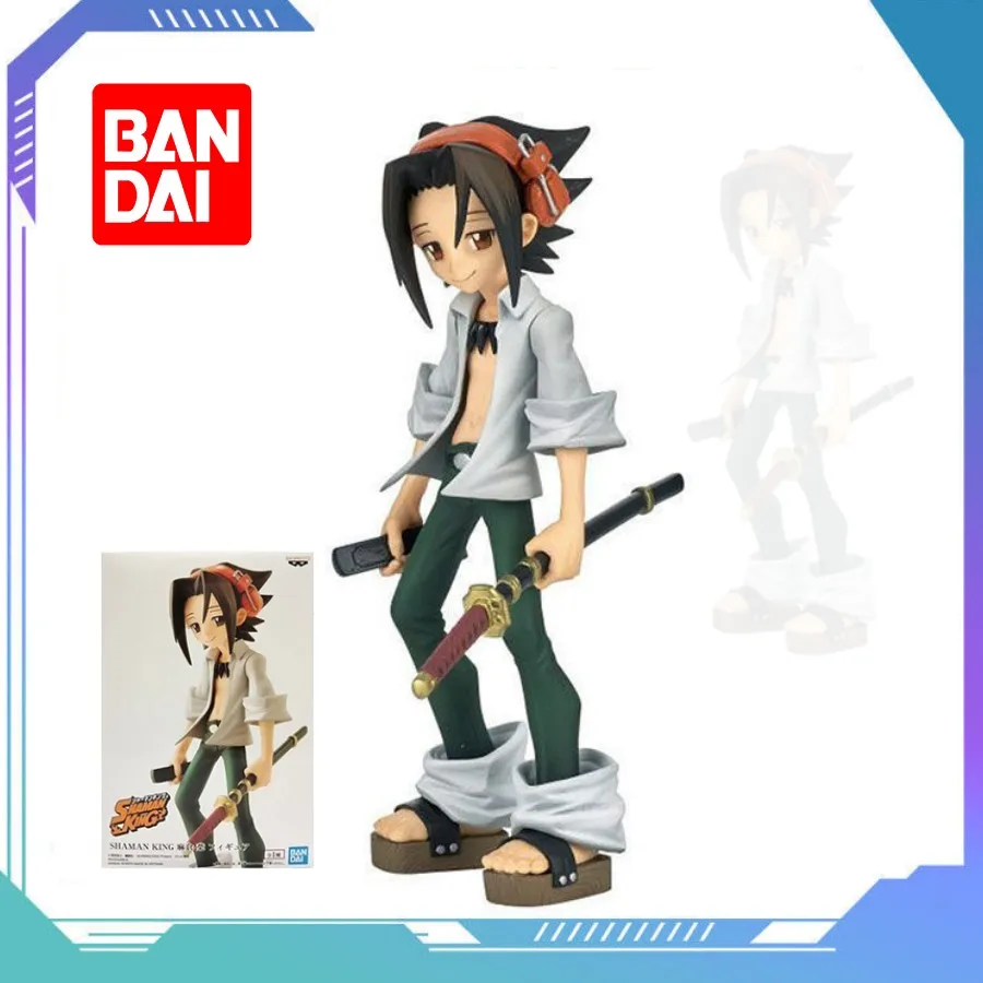 

14cm Anime Bandai Figure Shaman King Figure Yoh Asakura With Sword Standing Posture Aciton Model Figurals Brinquedos Toys Gift