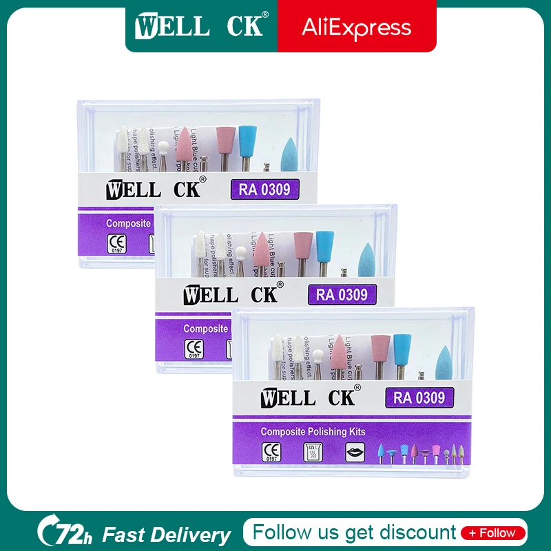 

3 Box Dental Composite Polishing for Low Speed Handpiece Contra Angle Kit RA0309 Resin Sanding Polishing Set
