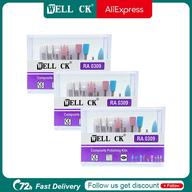 Dental Composite Polishing Kit Rubber Polisher Resin Base For Contra Angle
