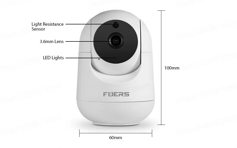 Fuers 3MP WiFi Camera Tuya Smart Home Indoor Wireless IP Surveillance Camera AI Detect Automatic Tracking Security Baby Monitor