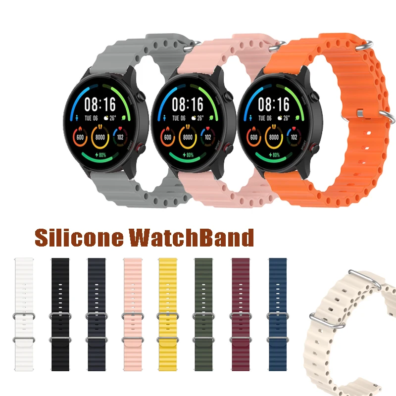 

Ремешок силиконовый для часов Xiaomi Watch Color 2 / Xiaomi Watch S1 Pro / Samsung Galaxy Watch 4 Watch5 Pro, 20 мм 22 мм