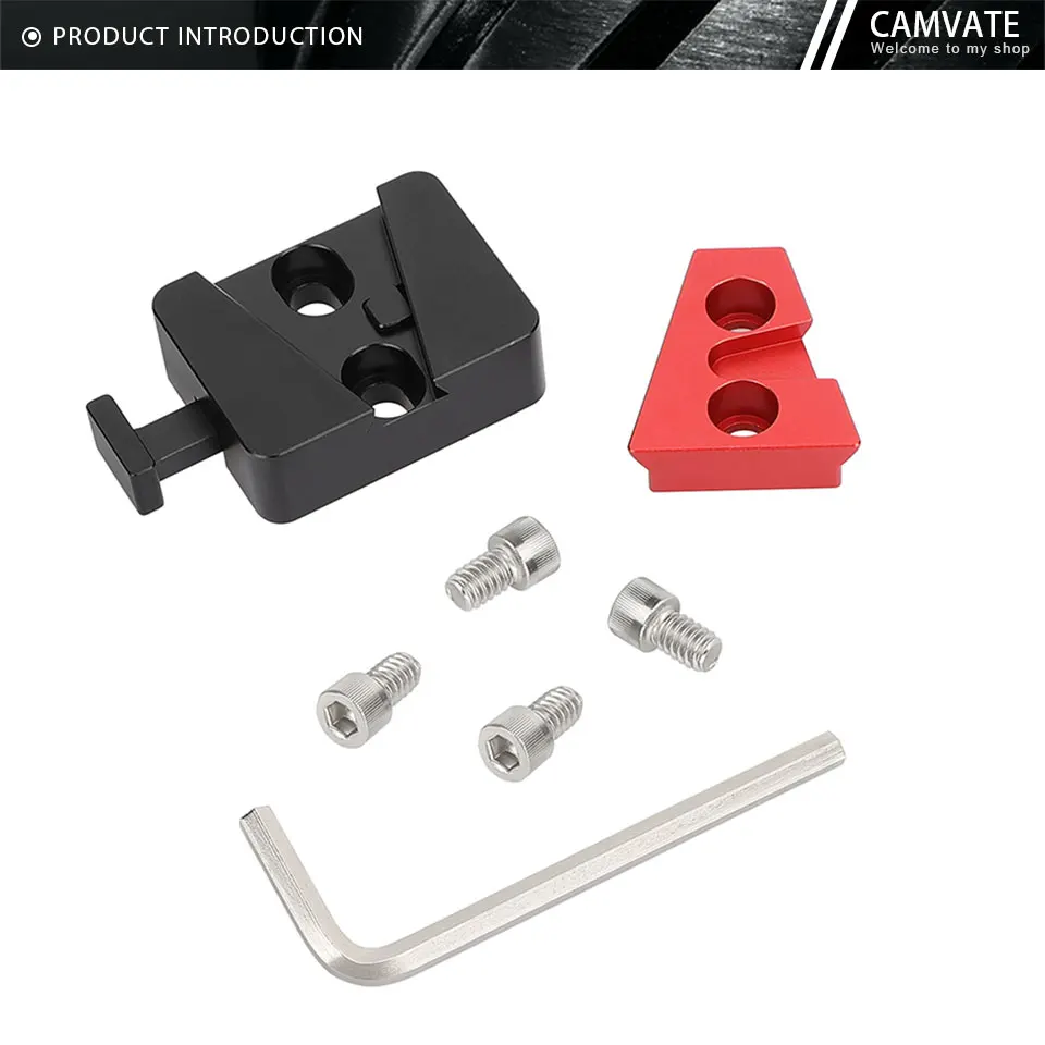 V-Lock Quick Release Base Station and Wedge Kit With 1/4 Mounting Threads Holes