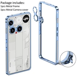 Aluminium Alloy Metal Frame Bumper with Camera Protector Cover - Nothing Phone (3) (Sky blue)